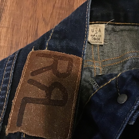 SOLD Euc RRL straight leg jeans Sz 28x34 - Picture 6 of 7